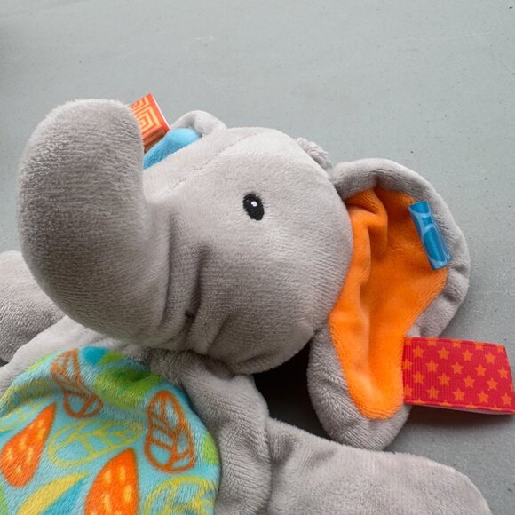 Taggies Little Leaf Elephant Lovey Soft Toy Lovey gray - Picture 3 of 8